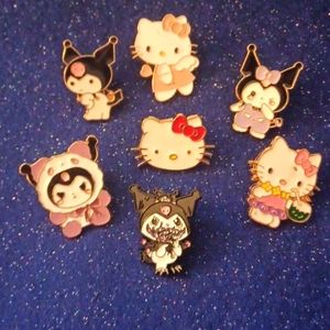 Sanrio set of 7 Hello Kitty enameled pins